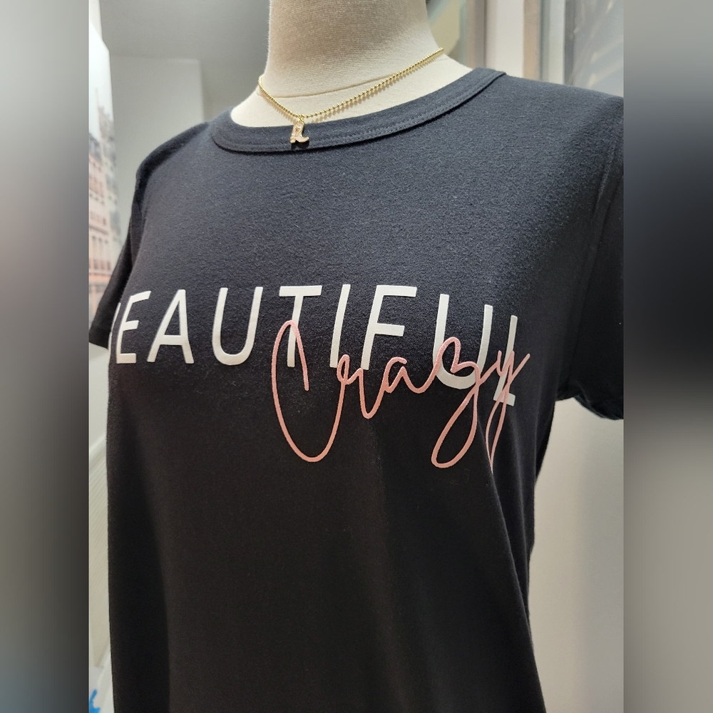 NWT Beautiful Crazy tee crew much black concert ready luke combs - Picture 2 of 3